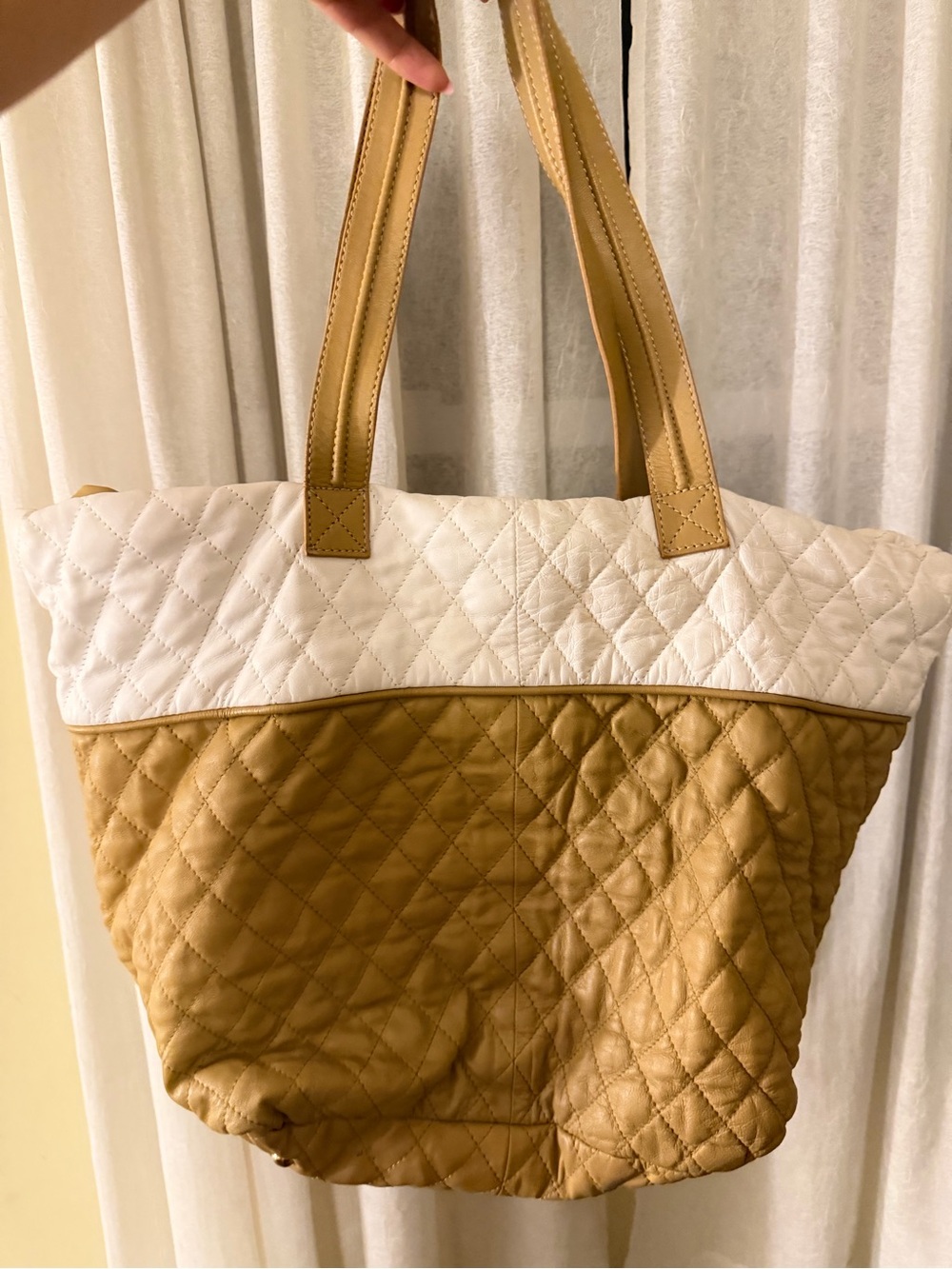 Clever Carriage Company Quilted leather tote bag